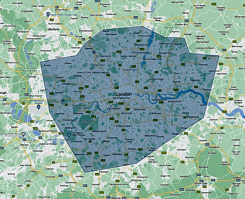 areas we cover in london