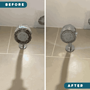 shower head limescale deep cleaning
